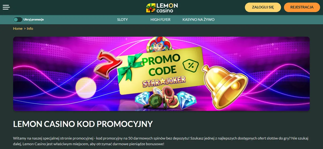 Lemon casino promo code